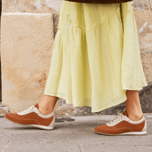 Bristol - Brown & Cream Womens Trainers Embassy London 