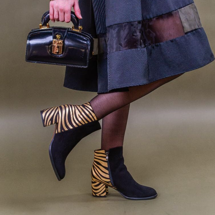 Impala - Black & Gold Womens Ankle Boots Embassy London 