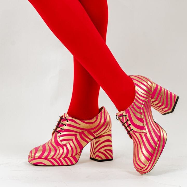 Roulette Platform - Pink & Gold Womens Heels Embassy London 