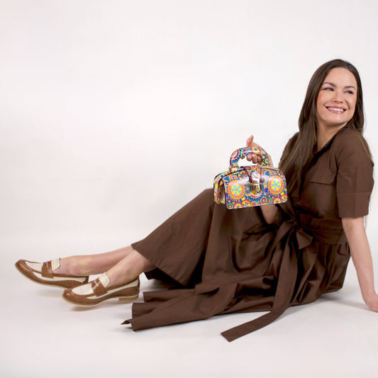 Angelina - Tan & Off White Womens Loafers Embassy London 