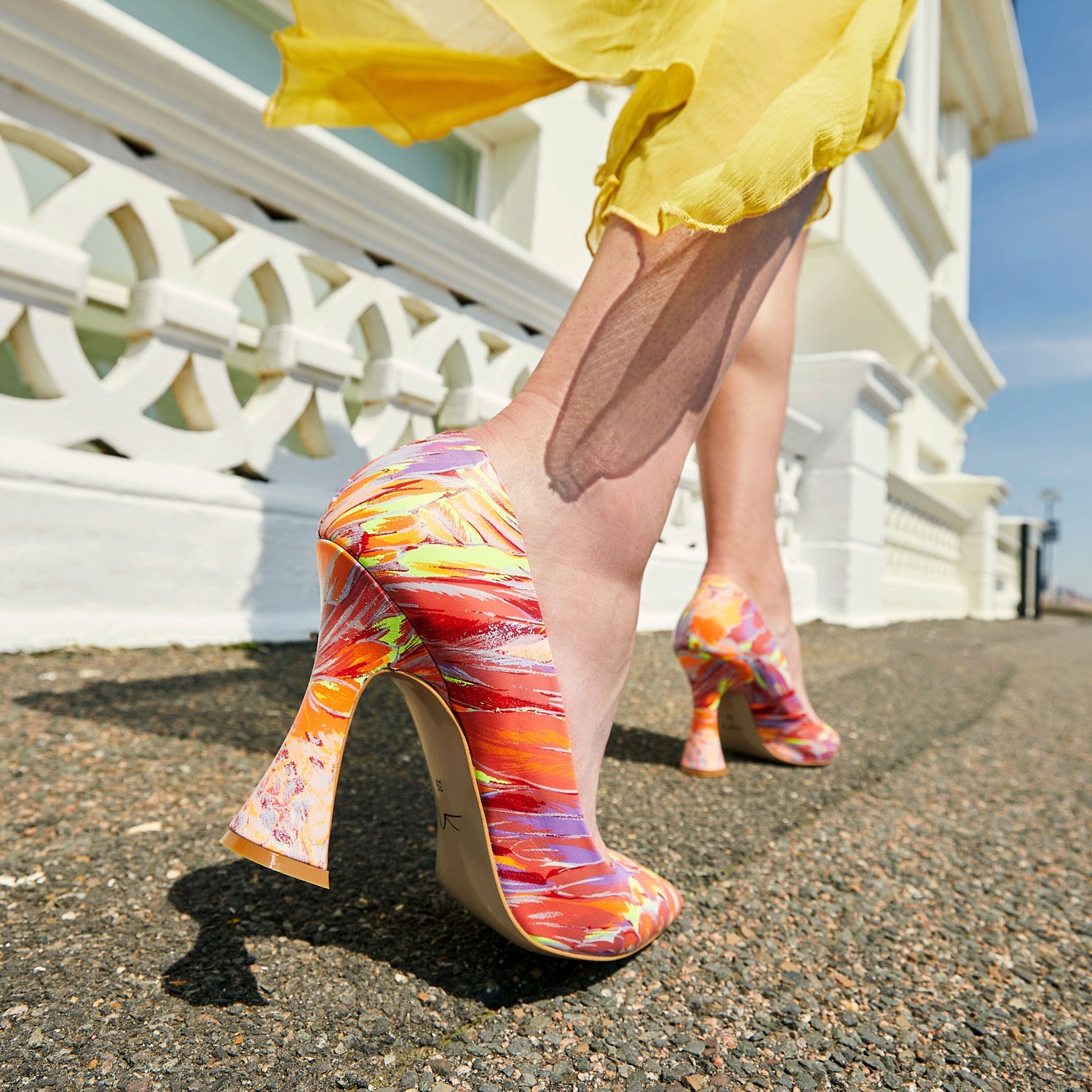 Emily - Bright Flamingo Womens Heels Embassy London 