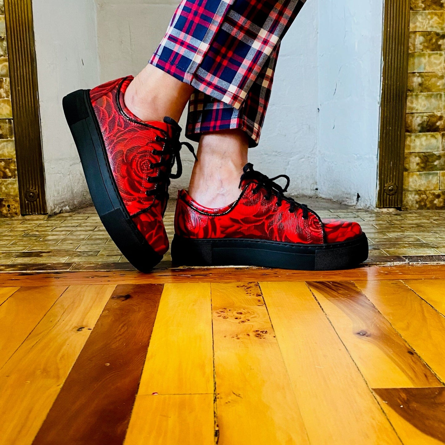 Camila - Red Rose Womens Designer Sneaker Embassy London 