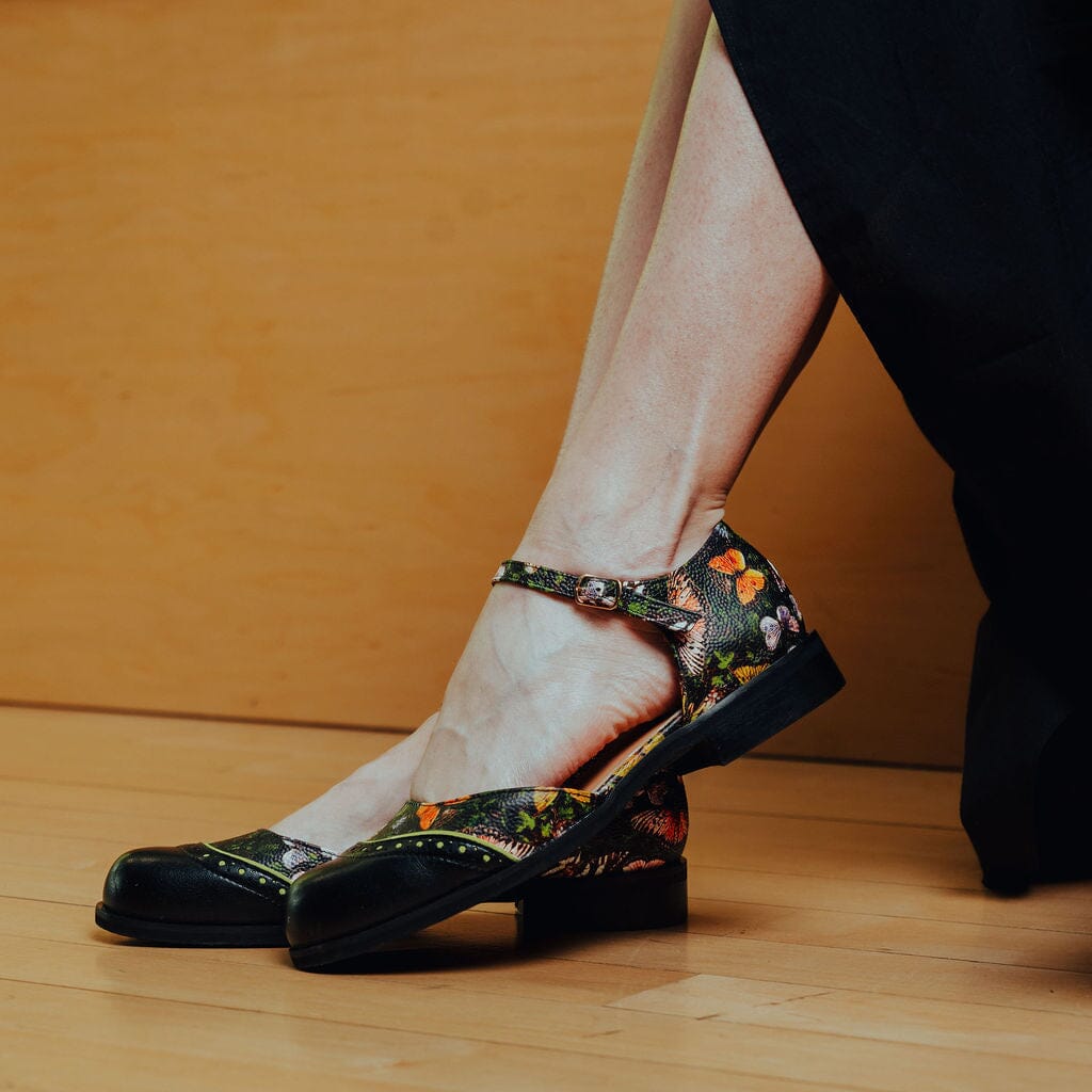 Gigot - Black & Butterfly Multi Womens Sandals Embassy London 