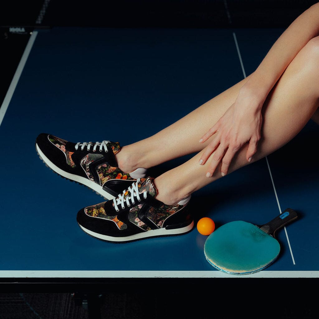 Savana - Black & Butterfly Multi Womens Trainers Embassy London 