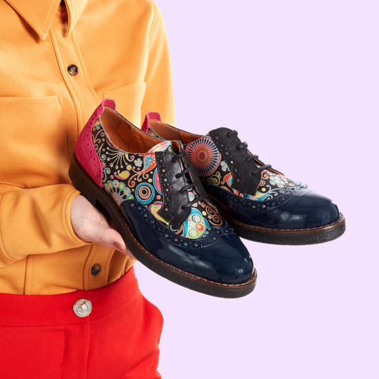 The Artist Navy Pink | Women's Oxford Shoes | Embassy London USA