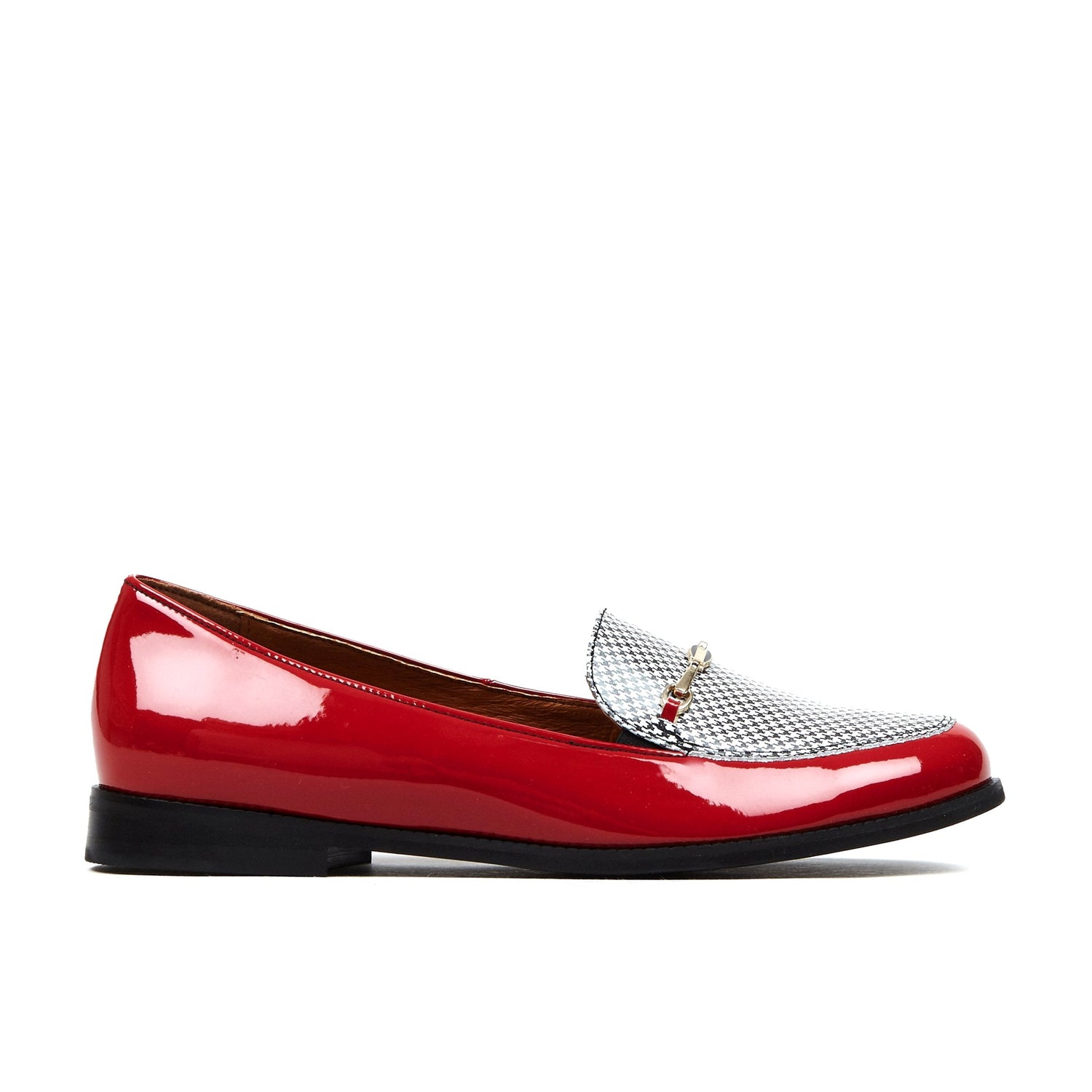 LOUIS VUITTON SHINY RED & BLACK LOAFER 4.5 UK