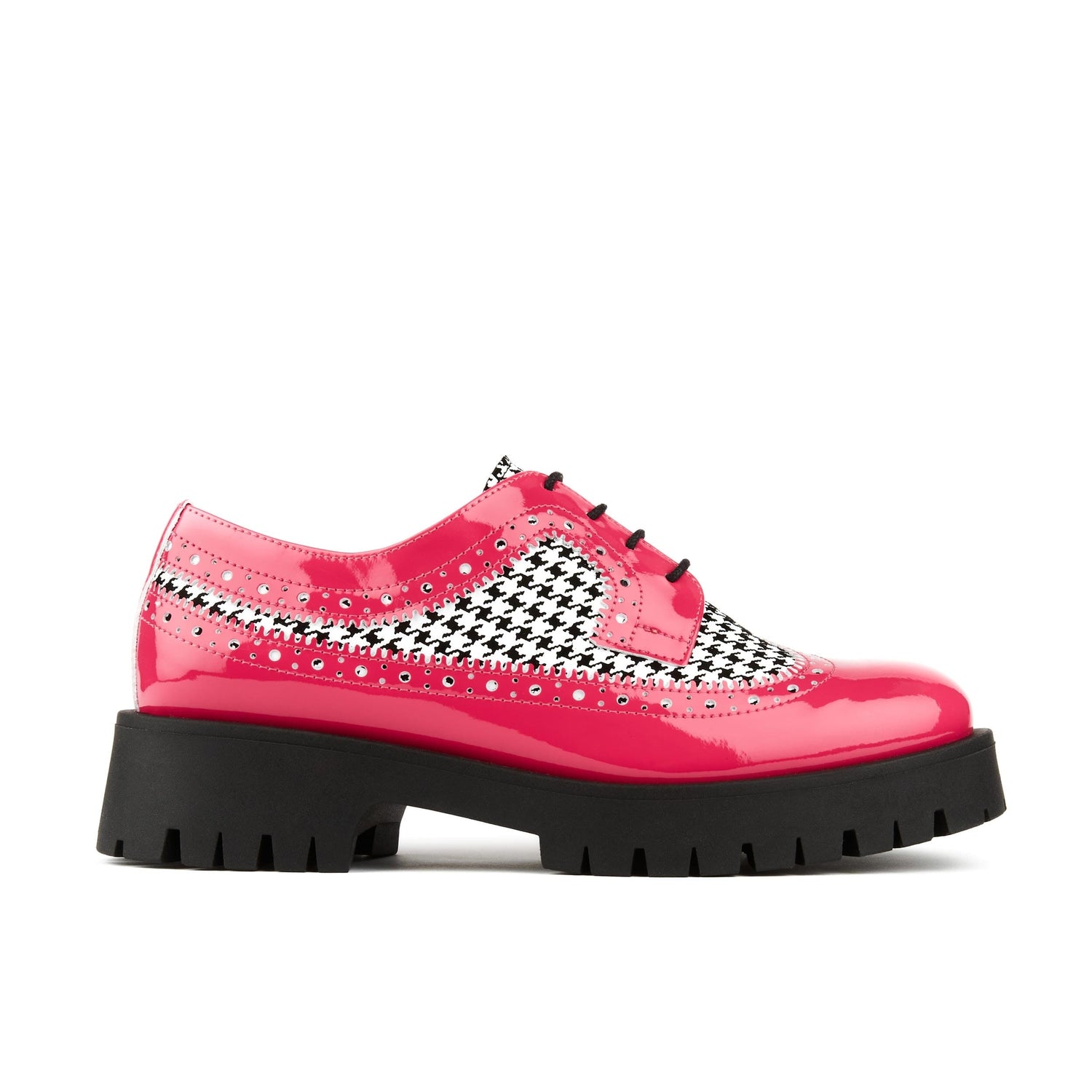 Artisan - Pink & Black Houndstooth Womens Shoes Embassy London 
