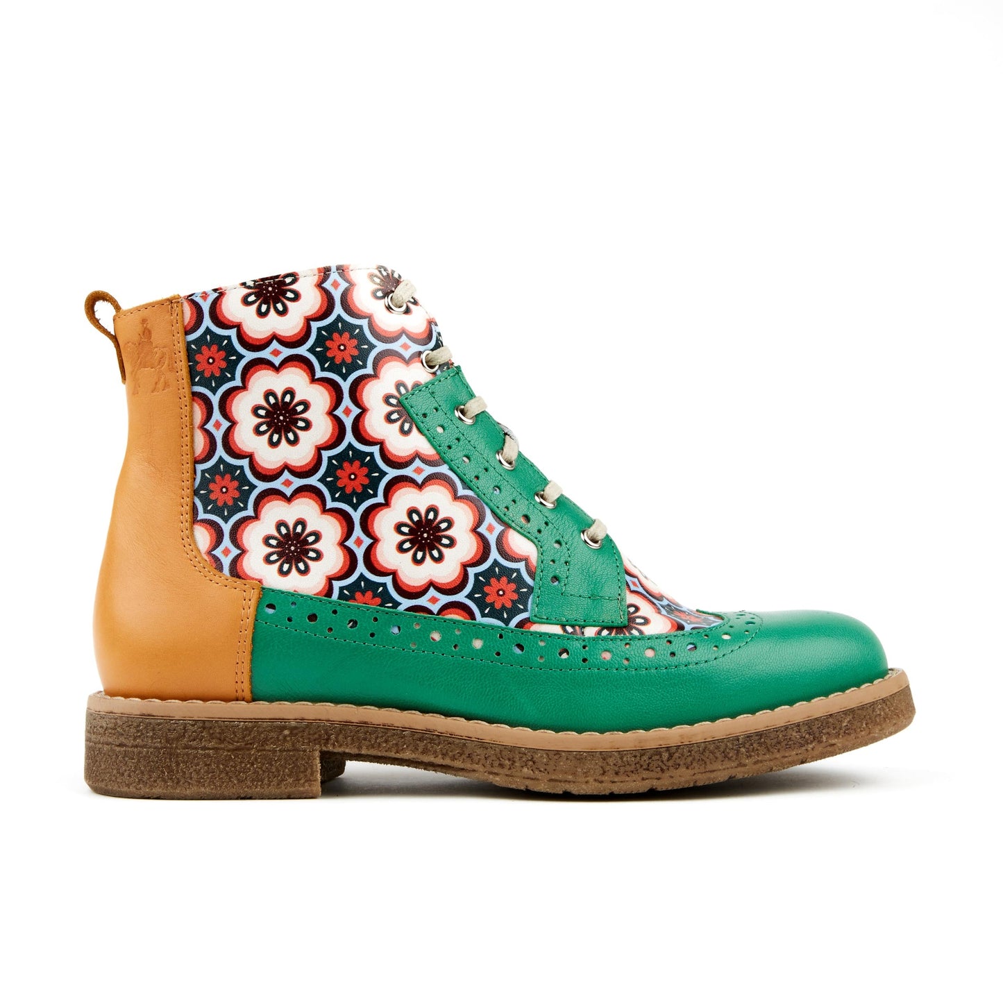 Hatter - Daisy Chain Green & Yellow Ankle Boots Embassy London 