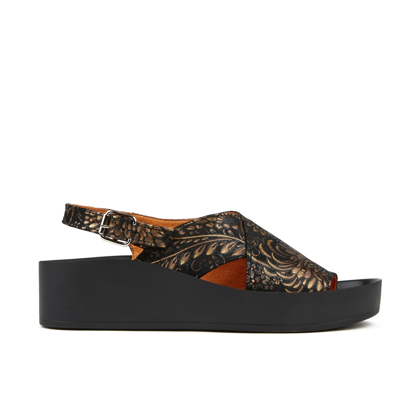 The Melody - Gold & Black Sandals Embassy London 