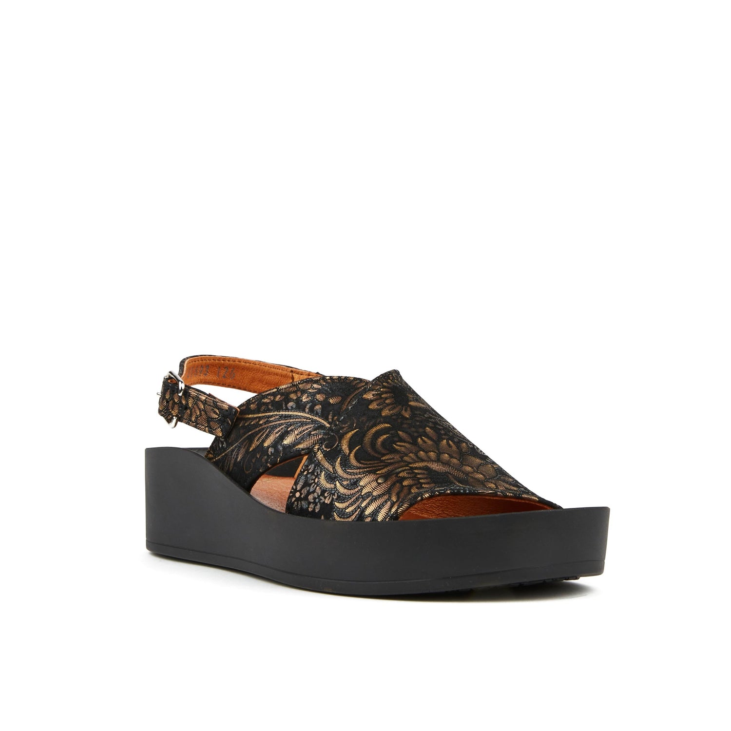 The Melody - Gold & Black Sandals Embassy London 