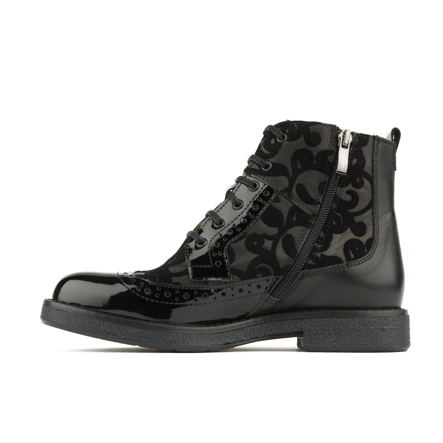 Hatter - Black Floral Ankle Boots Embassy London 