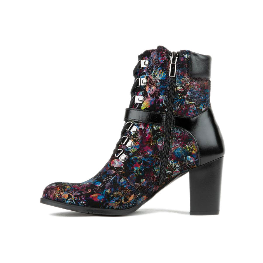 Asher - Black Flower Heels Embassy London USA 