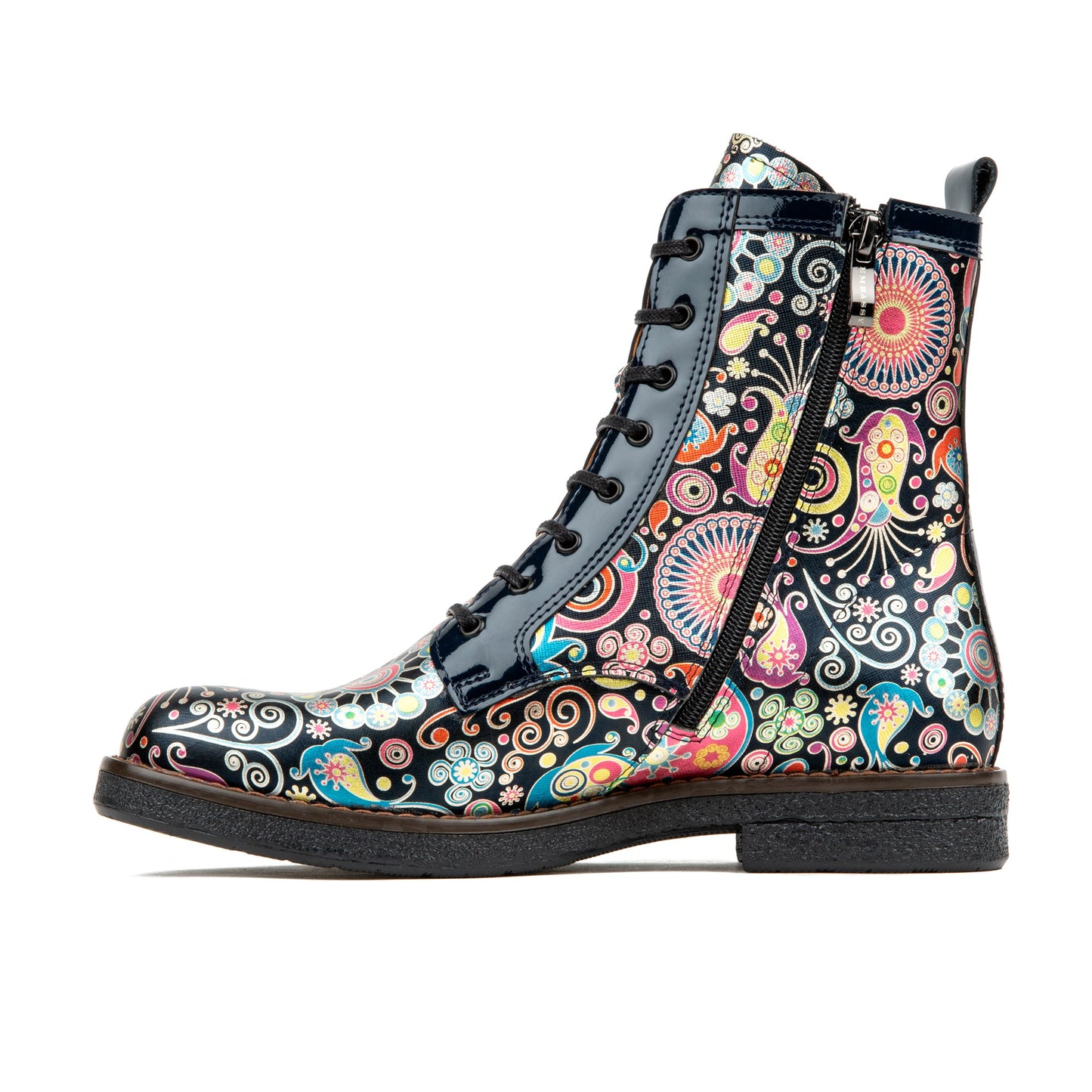 Traveller - Navy & Pink Ankle Boots Embassy London 