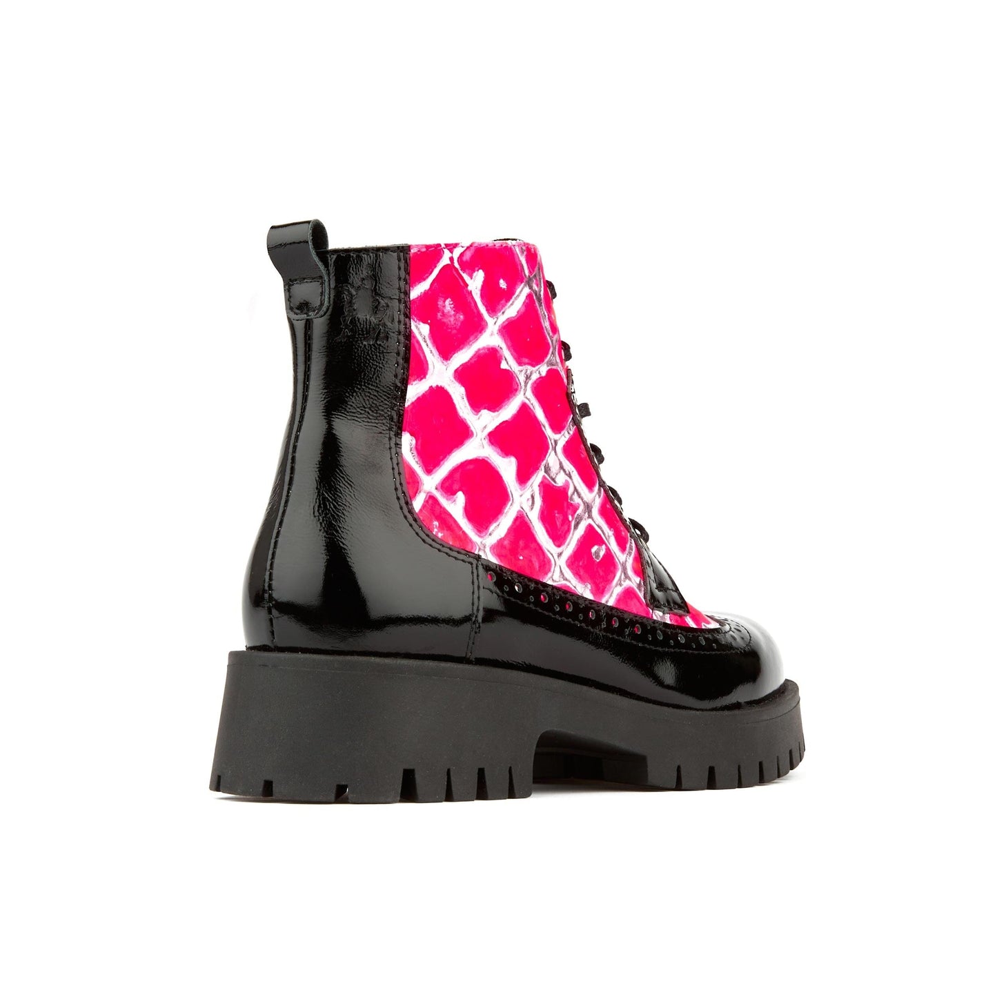 Hatter Platform - Black & Pink Womens Ankle Boots Embassy London 