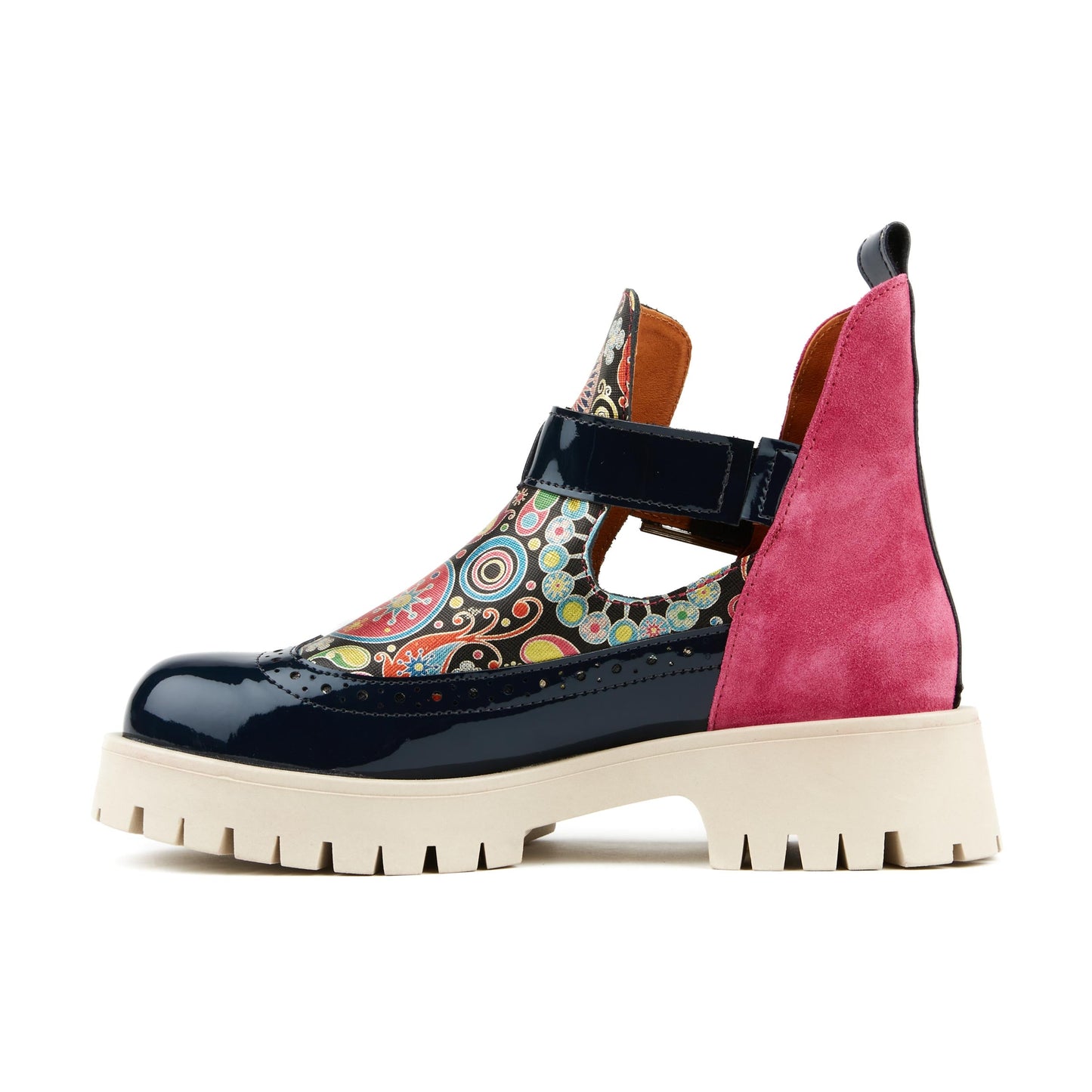 Mia - Navy & Pink Ankle Boots Embassy London 