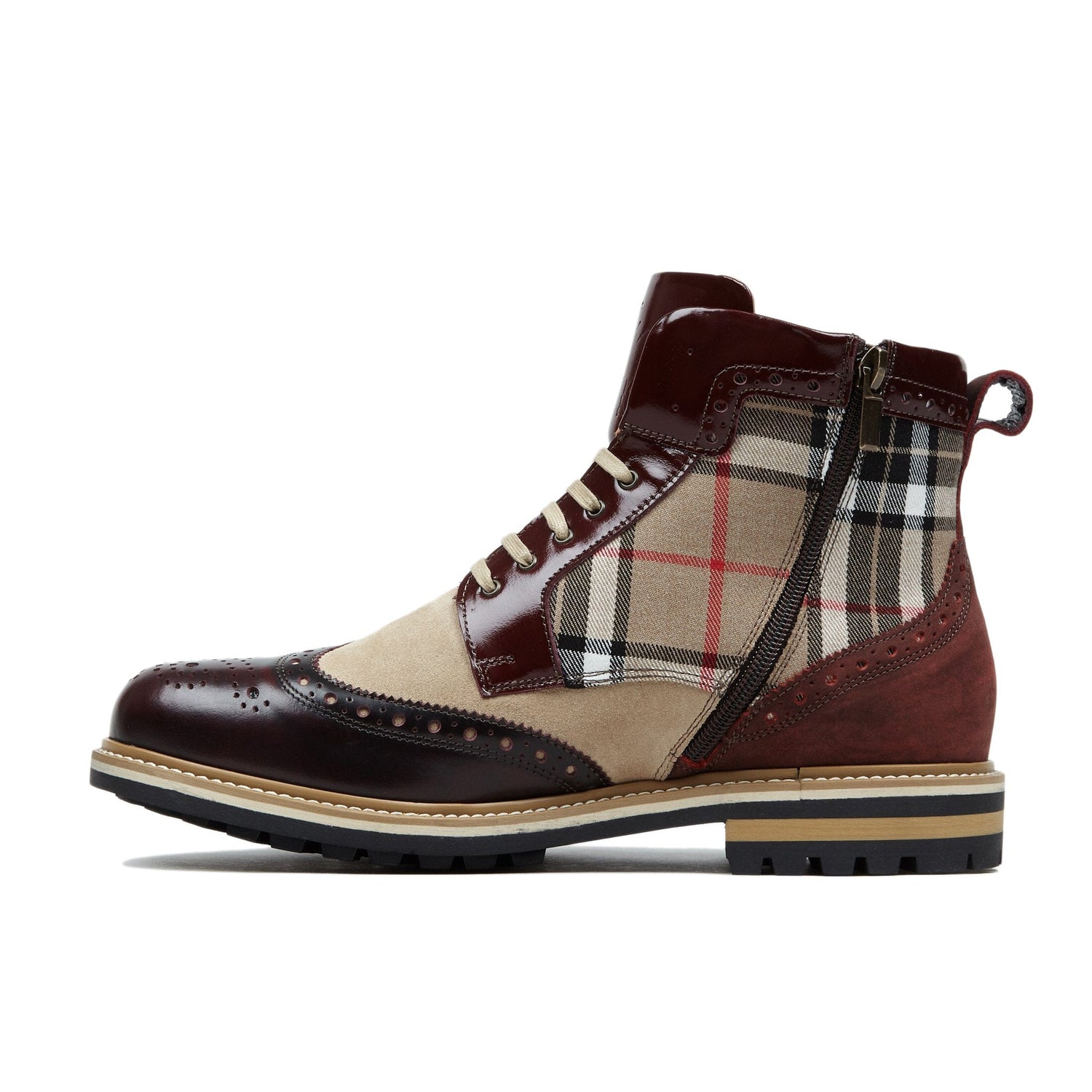 Wanderer - Multi Check Ankle Boots Embassy London 