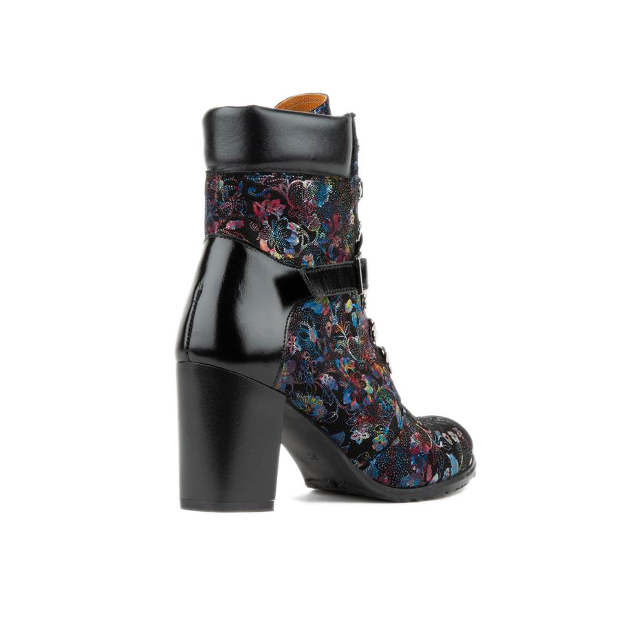 Asher - Black Flower Heels Embassy London USA 
