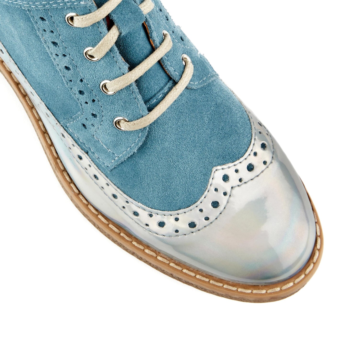 Hatter - Light Blue Chrome Womens Ankle Boots Embassy London 