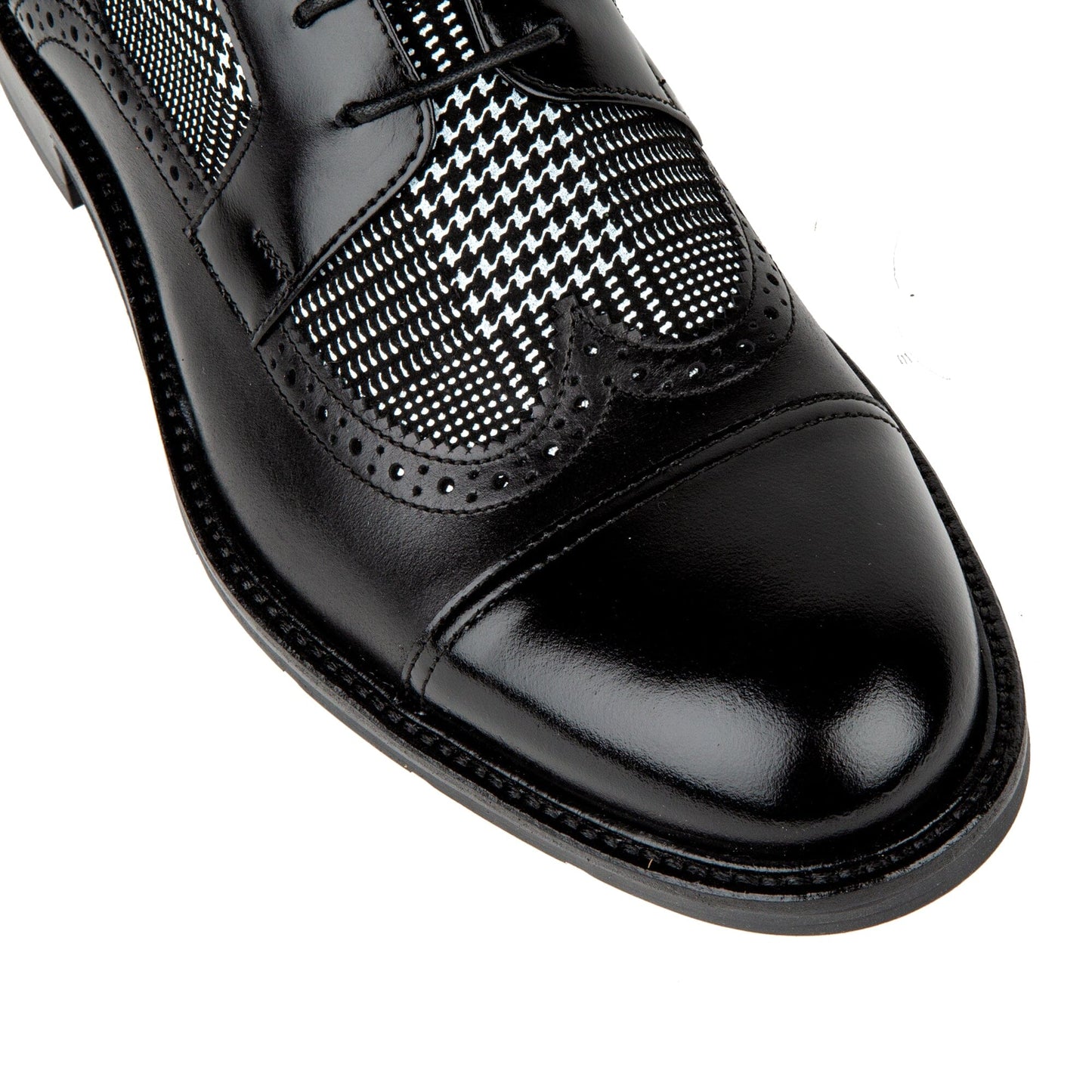 Charles - Black Check Ankle Boots Embassy London 