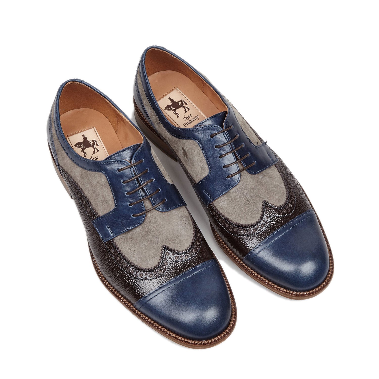 Orlando - Navy, Grey, Brown Shoes Embassy London 