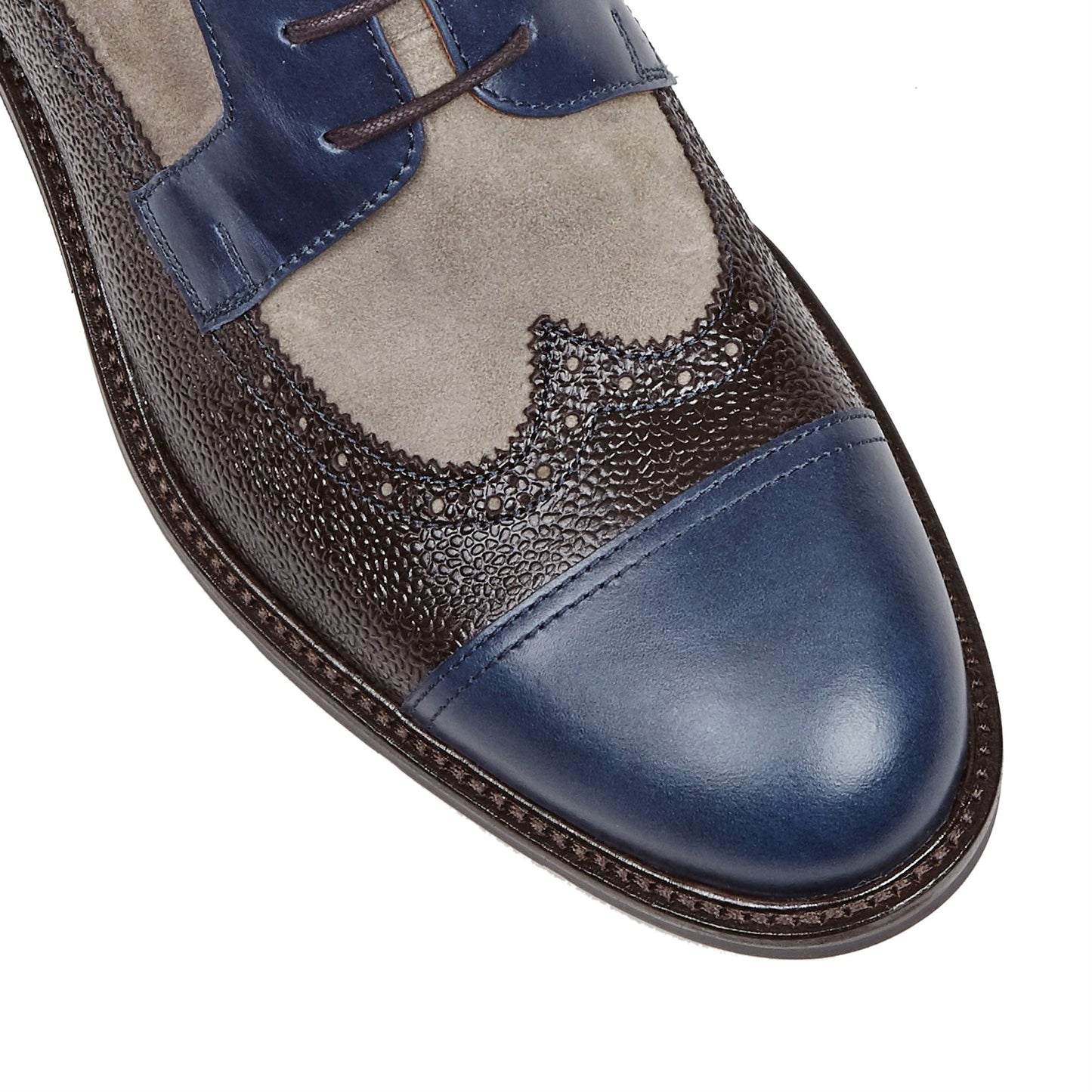 Charles - Blue & Grey Ankle Boots Embassy London 